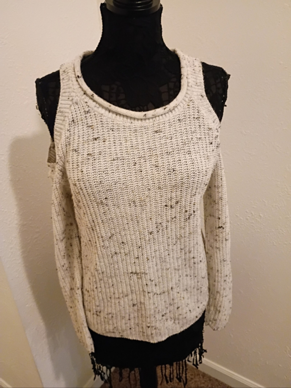 Elegant Speckled Knit Sweater for Women